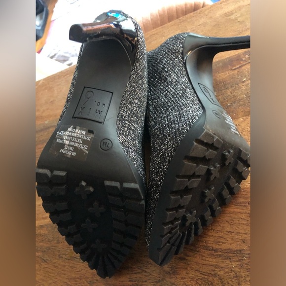 Mix No. 6 Sparkled Sock Bootie Black Heel size 7 - Picture 5 of 7